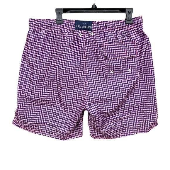 Mens Tailorbyrd Purple Gingham Board Mesh Shorts Size XL - Picture 4 of 9